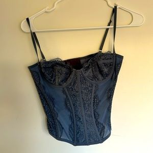 Urban outfitters navy blue corset Top . Never worn